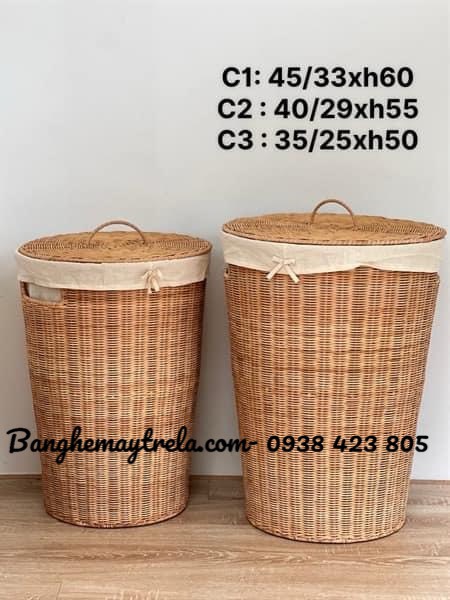 Giỏ đựng đồ mây tự nhiên phòng ngủ